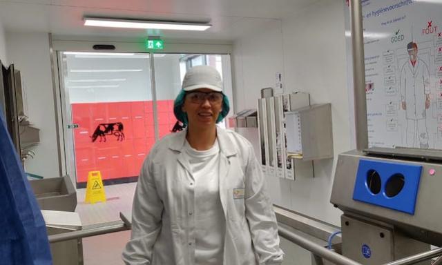 Jessica in laboratorium